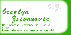 orsolya zsivanovic business card